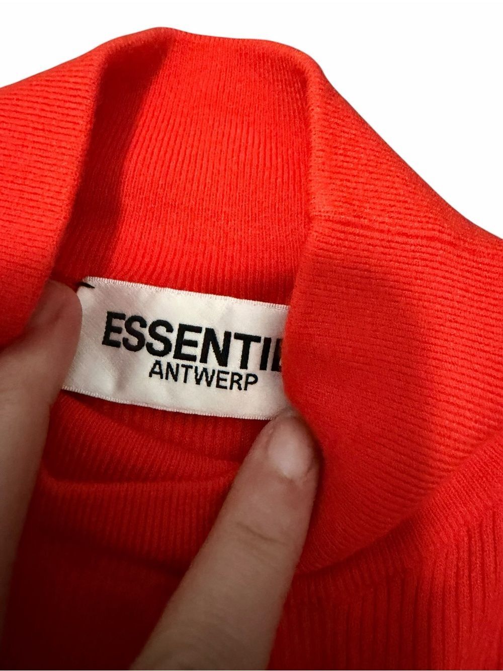 Essentials Red & White Wave Stripe Turtleneck - Picture 3 of 4
